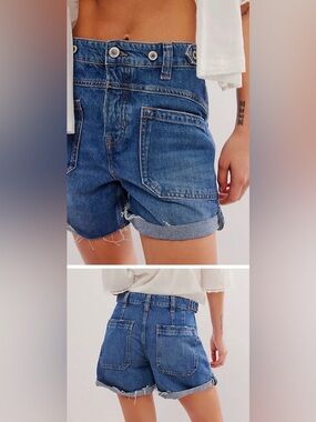 NWT Free People We The Free Palmer Shorts - west coast blue - 32 IR